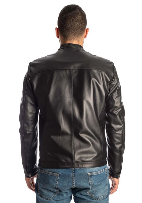 Black leather jacket PK BY PASKAL | 771NAPPA-NERO